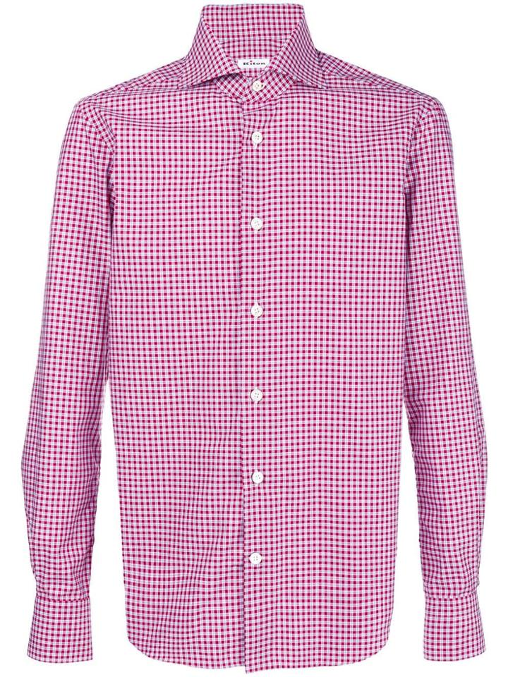 Kiton Checked Button-down Shirt - Red