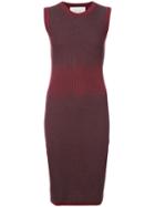 Carolina Herrera Sleeveless Patterned Knit Dress - Red