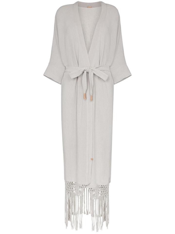 Caravana Kusam Fringed Robe - Blue