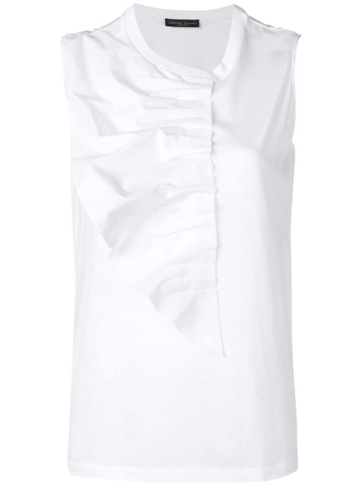 Fabiana Filippi Asymmetric Panel Tank Top - White