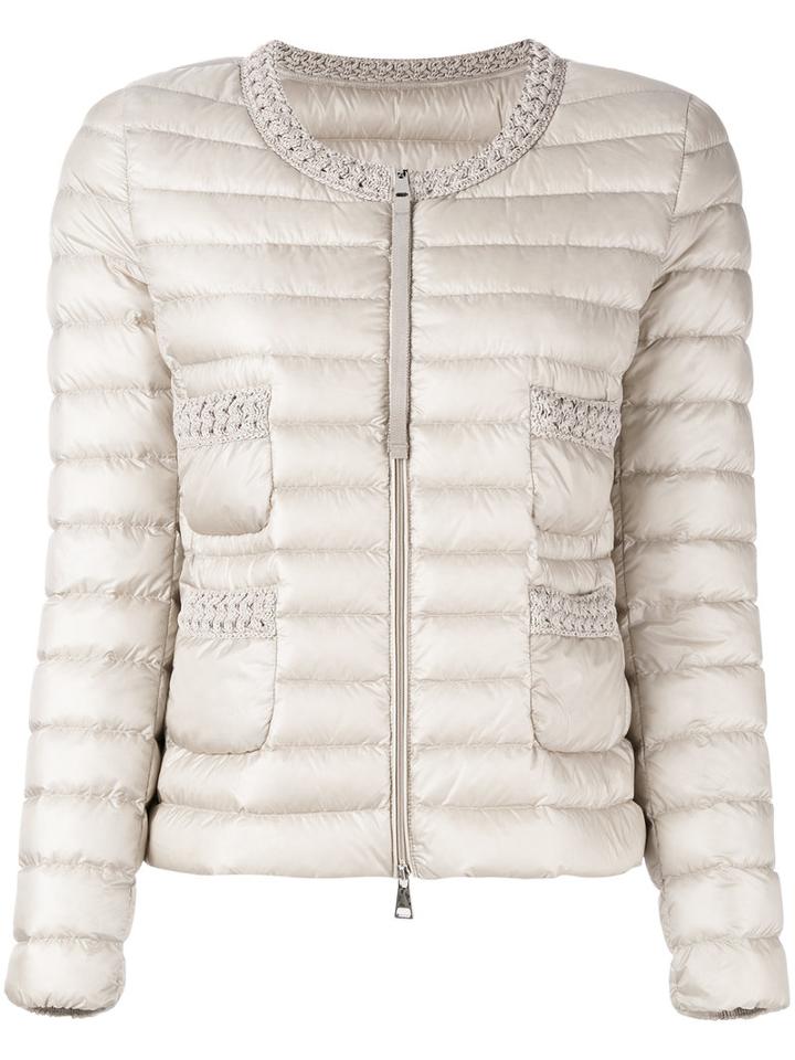 Moncler - Classic Puffer Jacket - Women - Feather Down/polyamide - 4, Nude/neutrals, Feather Down/polyamide