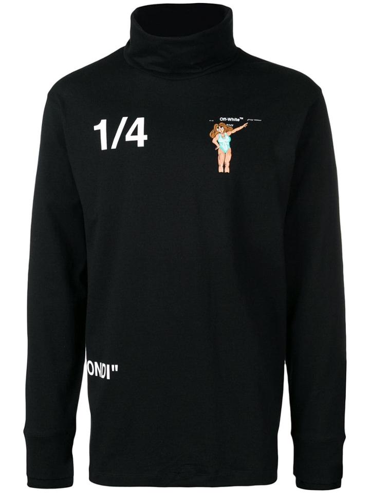 Off-white High Neck Sweatshirt - Black
