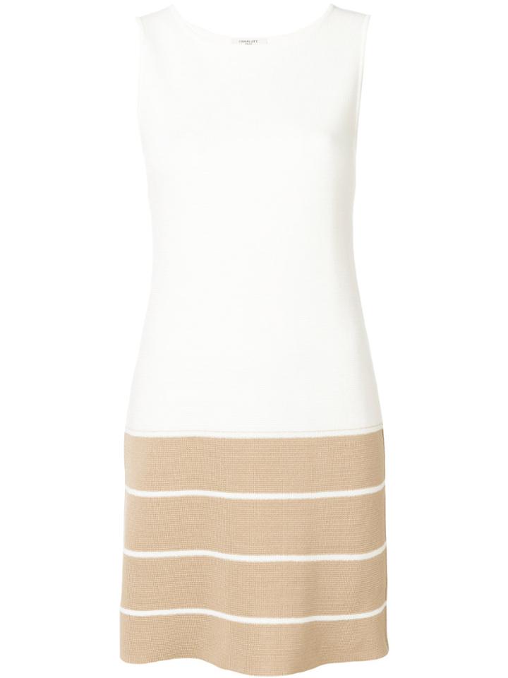 Charlott Striped Hem Dress - White