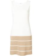 Charlott Striped Hem Dress - White