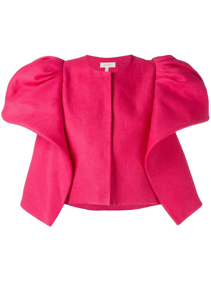 Delpozo Structured Shoulder Jacket - Pink & Purple
