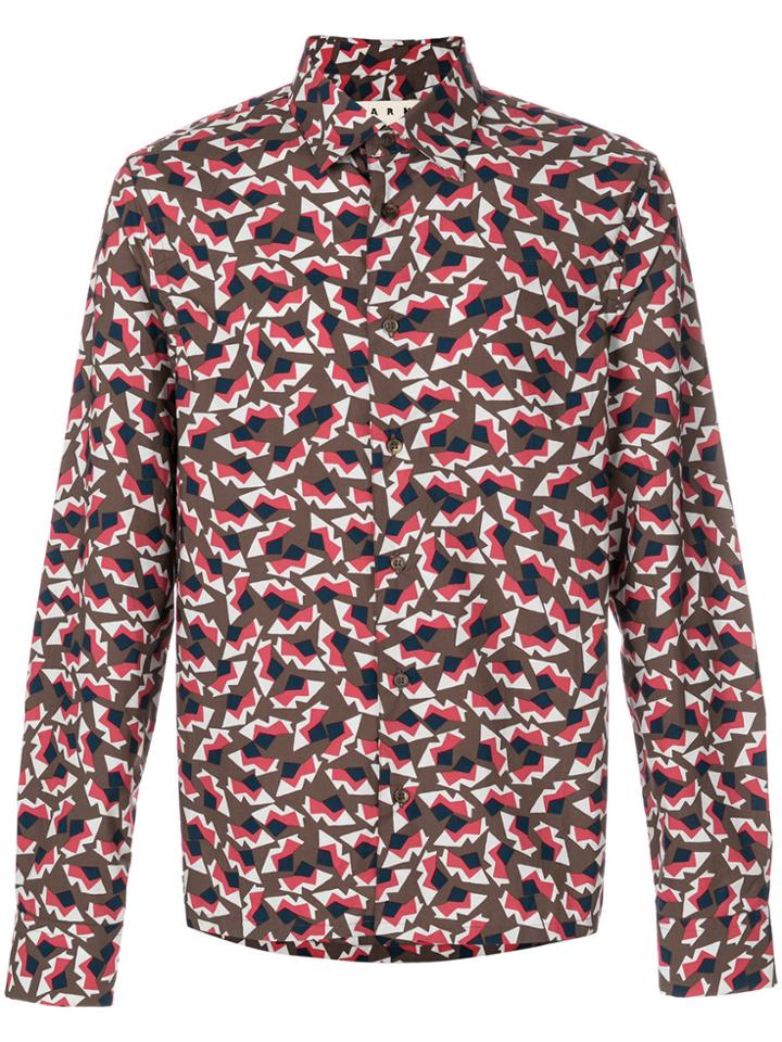 Marni Novelty Print Shirt - Red