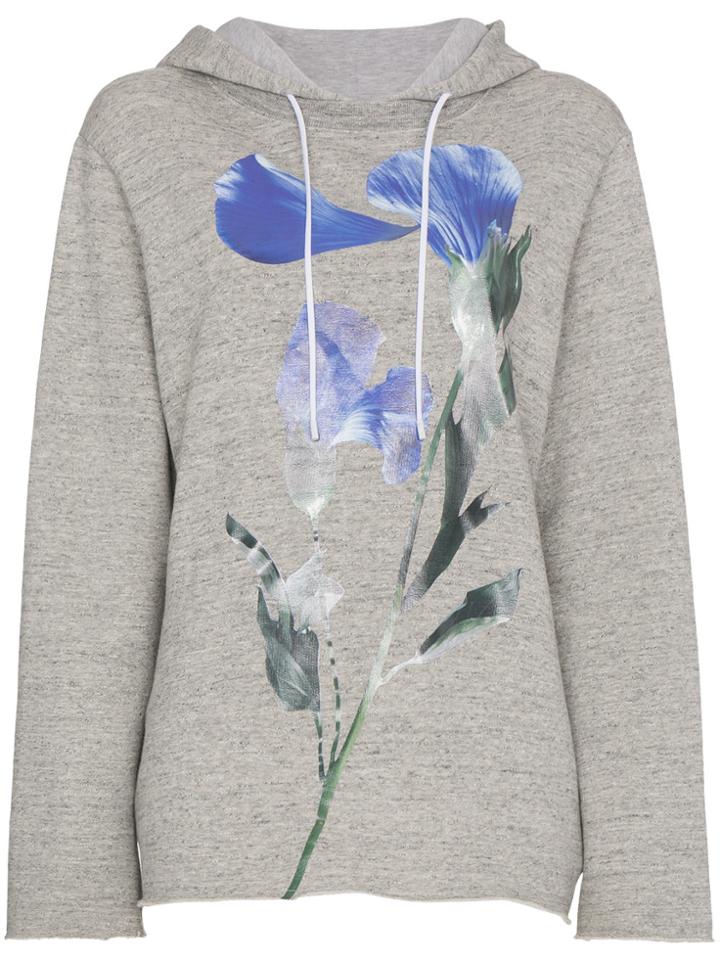 Golden Goose Deluxe Brand Loretta Hoody With Floral Motif - Grey