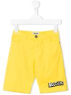 Moschino Kids Logo Shorts, Boy's, Size: 8 Yrs, Yellow/orange
