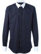 Dolce & Gabbana Contrast Collar & Cuff Shirt, Men's, Size: 40, Blue, Cotton