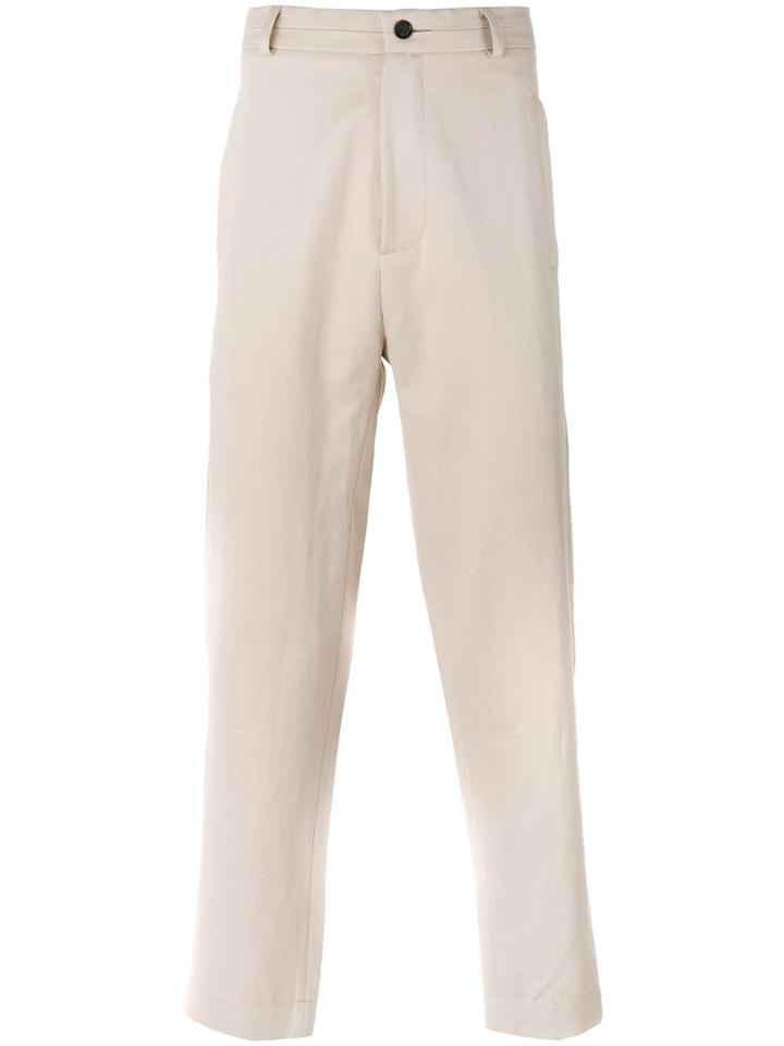 Société Anonyme - 'cheval' Trousers - Men - Cotton - L, Nude/neutrals, Cotton
