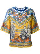 Dolce & Gabbana Chinese Print T-shirt, Men's, Size: 44, Linen/flax/cotton