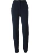 Armani Collezioni Straight Trousers, Women's, Size: 46, Blue, Polyamide/polyester/spandex/elastane/rubber