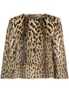 Oscar De La Renta Cropped Fur Jacket - Brown