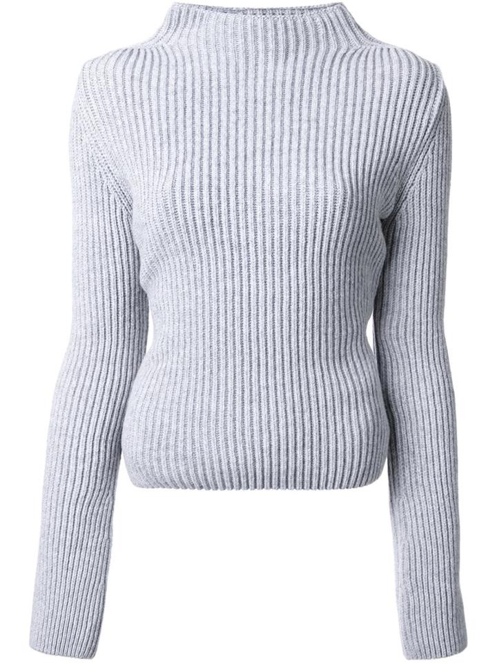 Nehera Ribbed High Neck Jumper, Women's, Size: Small, Grey, Wool
