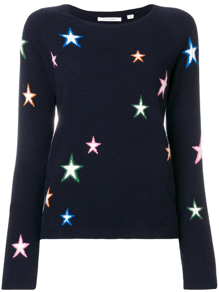 Chinti & Parker 3d Star Sweater - Blue