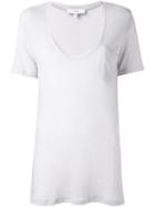 Iro Scoop Neck T-shirt, Women's, Size: Small, Grey, Polyurethane/lyocell