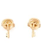 Aurelie Bidermann 18kt Yellow Gold Key Mini Charm Earrings