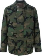 Valentino Camouflage Jacket, Men's, Size: 48, Green, Wool/polyester/polyamide