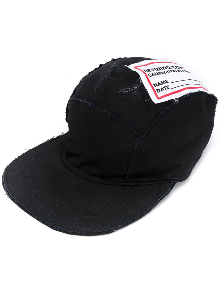 Liam Hodges - Patch Detail Cap - Men - Cotton - One Size, Black, Cotton