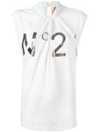 No21 Twisted Neck T-shirt, Women's, Size: 42, White, Cotton