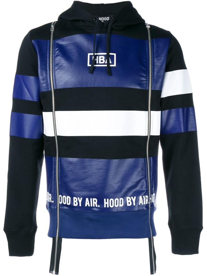 Hood By Air Logo Stripe Hooded Sweatshirt