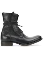 C Diem Lace Up Ankle Length Boots - Black