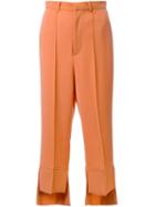 G.v.g.v. 'high Low Hem' Trousers, Women's, Size: 34, Yellow/orange, Polyester