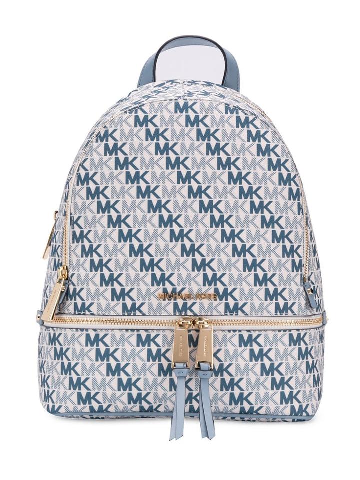 Michael Michael Kors Rhea Logo Print Backpack - Blue