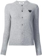 Comme Des Garçons Play - Button Down Cardigan - Women - Wool - S, Grey, Wool