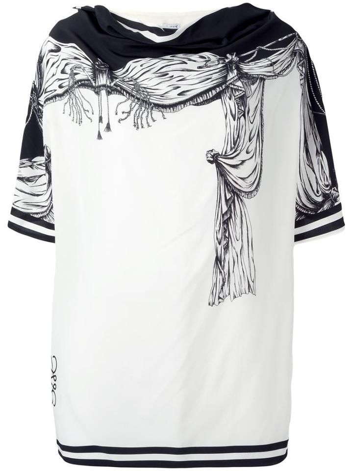 Loewe Tent Print Tunic, Women's, White, Silk