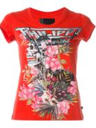 Philipp Plein 'hawaii' T-shirt, Women's, Size: Medium, Red, Cotton