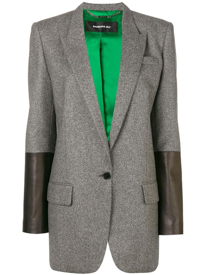 Barbara Bui Contrast Sleeve Blazer - Grey