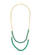 Crystalline Jade Beads Necklace - Green