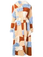 Off-white Patchwork Coat - Neutrals