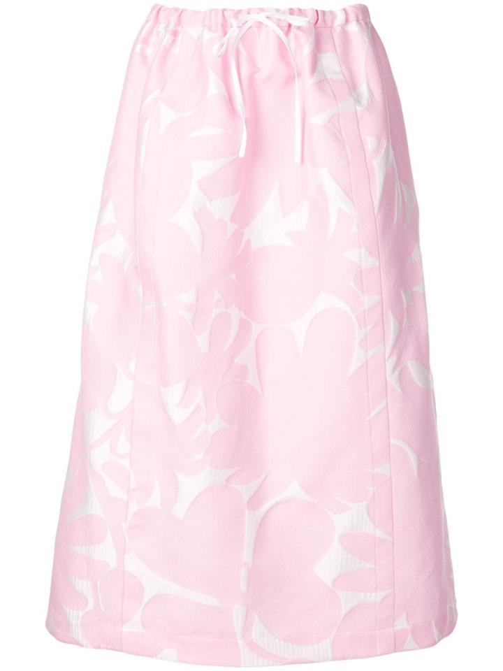 Marni A-line Printed Skirt - White