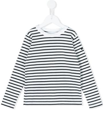 Arch & Line Striped T-shirt, Boy's, Size: 6 Yrs, White