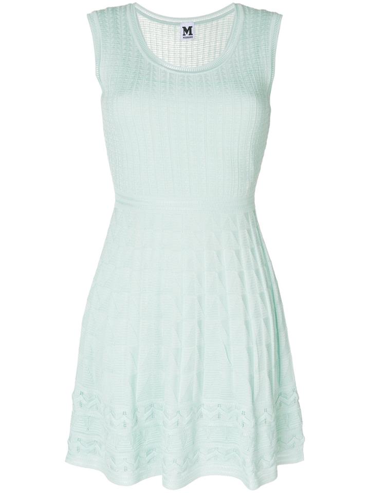 M Missoni Knitted Mini Dress - Green