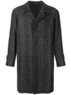 Tagliatore Check Single Breasted Coat - Grey
