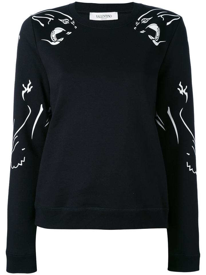 Valentino - Decorative Jumper - Women - Cotton/polyamide - L, Black, Cotton/polyamide