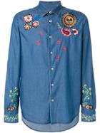 Paul Smith Embroidered Patch Shirt - Blue