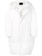 Chen Peng Zipped Padded Coat - White