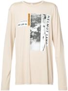 Helmut Lang Helmut Lang X Travis Scott Debris Long Sleeved T-shirt, Men's, Size: Small, Nude/neutrals, Cotton/modal