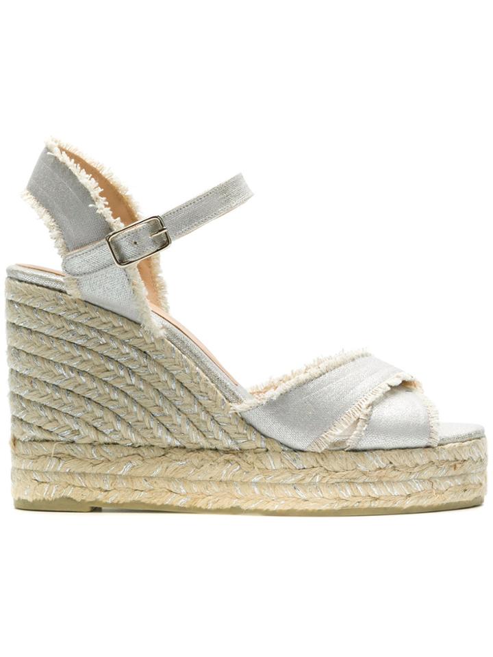 Castañer Bromelia Espadrille Wedge Sandals - Grey