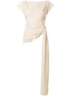 Jacquemus Draped Tie Front Top - Nude & Neutrals