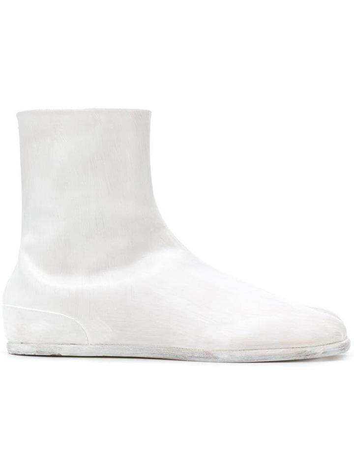 Maison Margiela Flat Tabi Boots - White