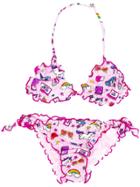 Mc2 Saint Barth Kids Multi-print Bikini Set - Pink