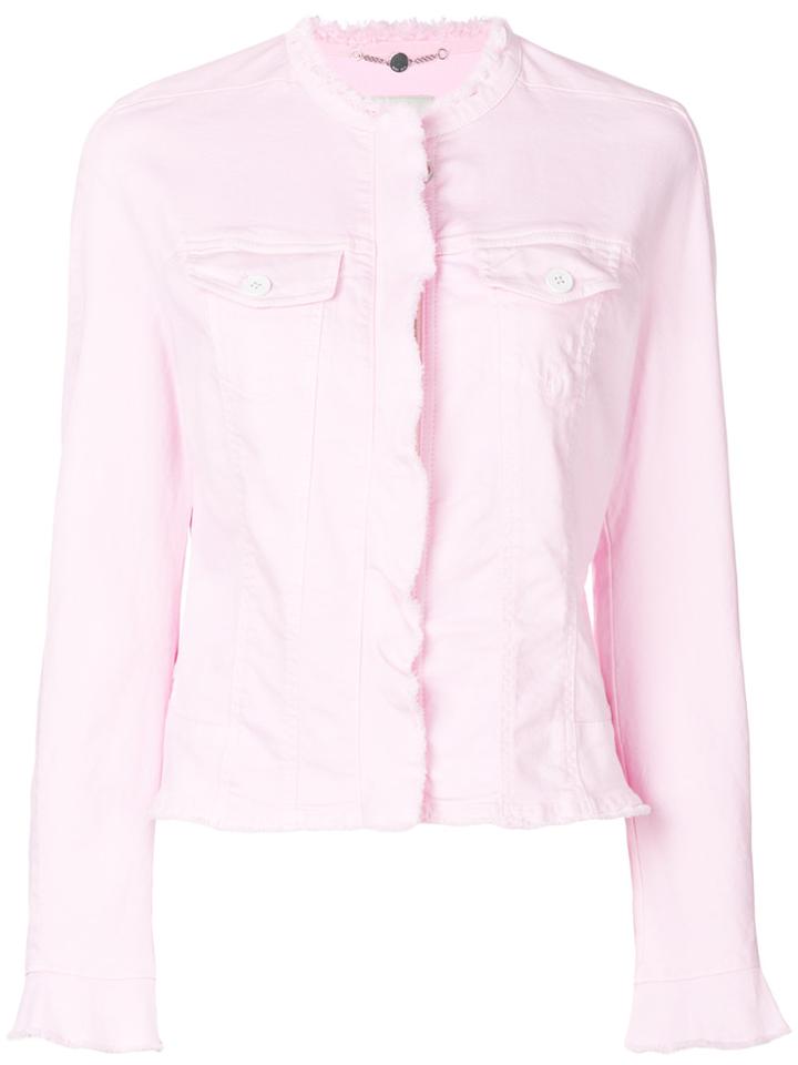 Marc Cain Frayed Denim Jacket - Pink & Purple