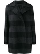 Theory Checked Double-faced Coat - Grey
