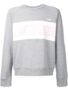 Ami Alexandre Mattiussi Striped Sweatshirt, Men's, Size: Xxl, Grey, Cotton