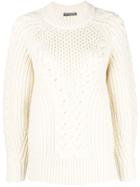 Alexander Mcqueen Cable-knit Oversized Sweater - White